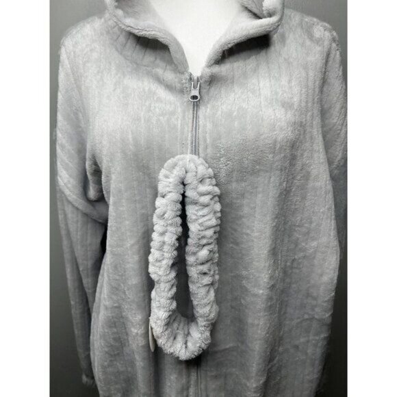 Life Rocks XL Gray Hooded Zip-Up Jacket With Headband Accessory - Picture 6 of 14